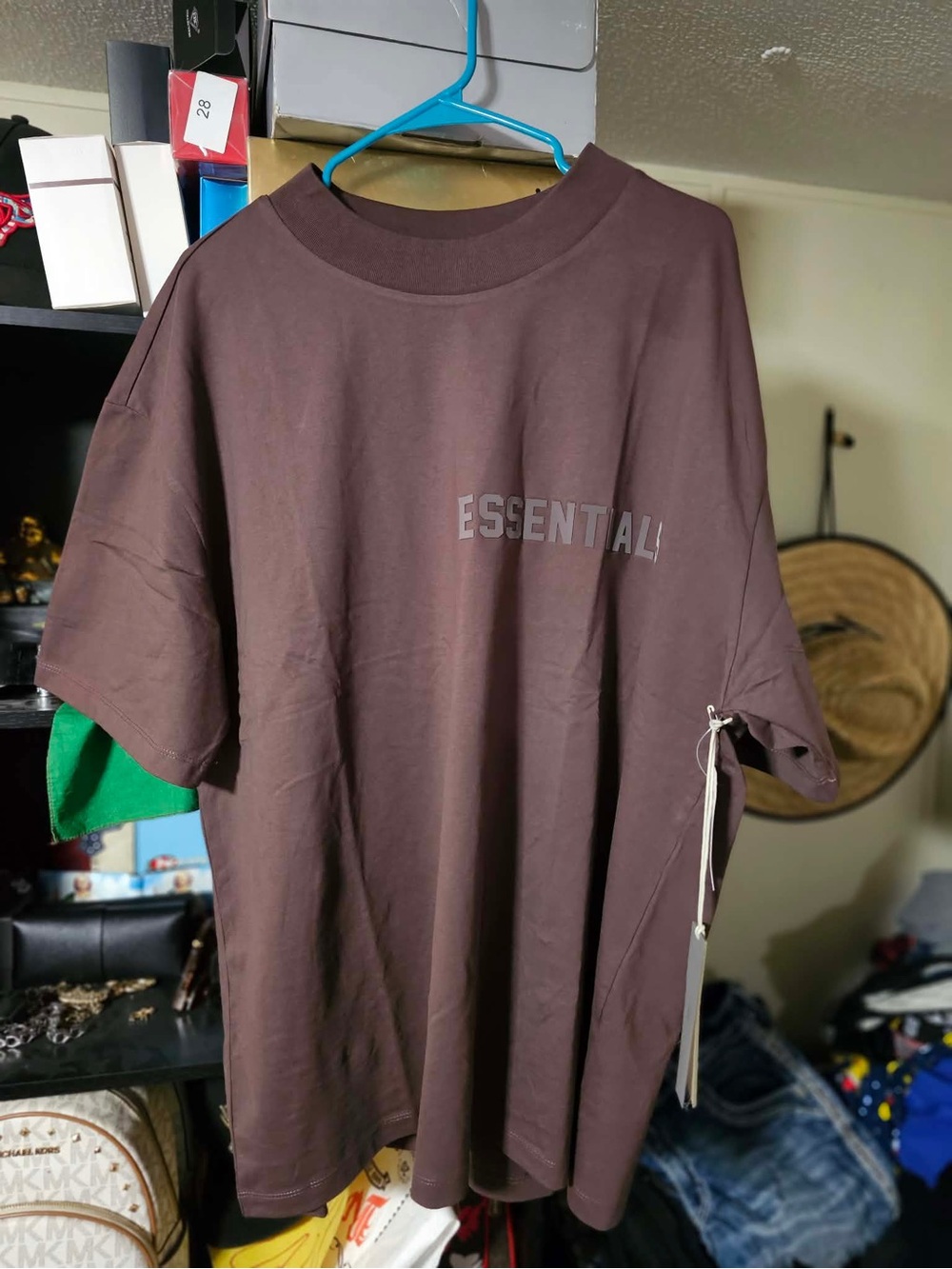 Essentials Oversized Crewneck T-Shirt - plum